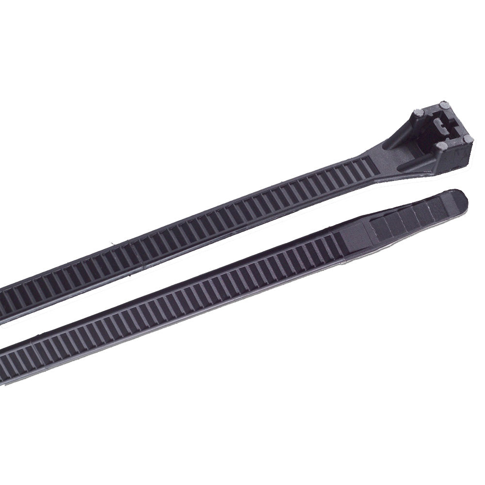 Ancor 8" UV Black Heavy Duty Cable Zip Ties - 100 Pack — marine wire management