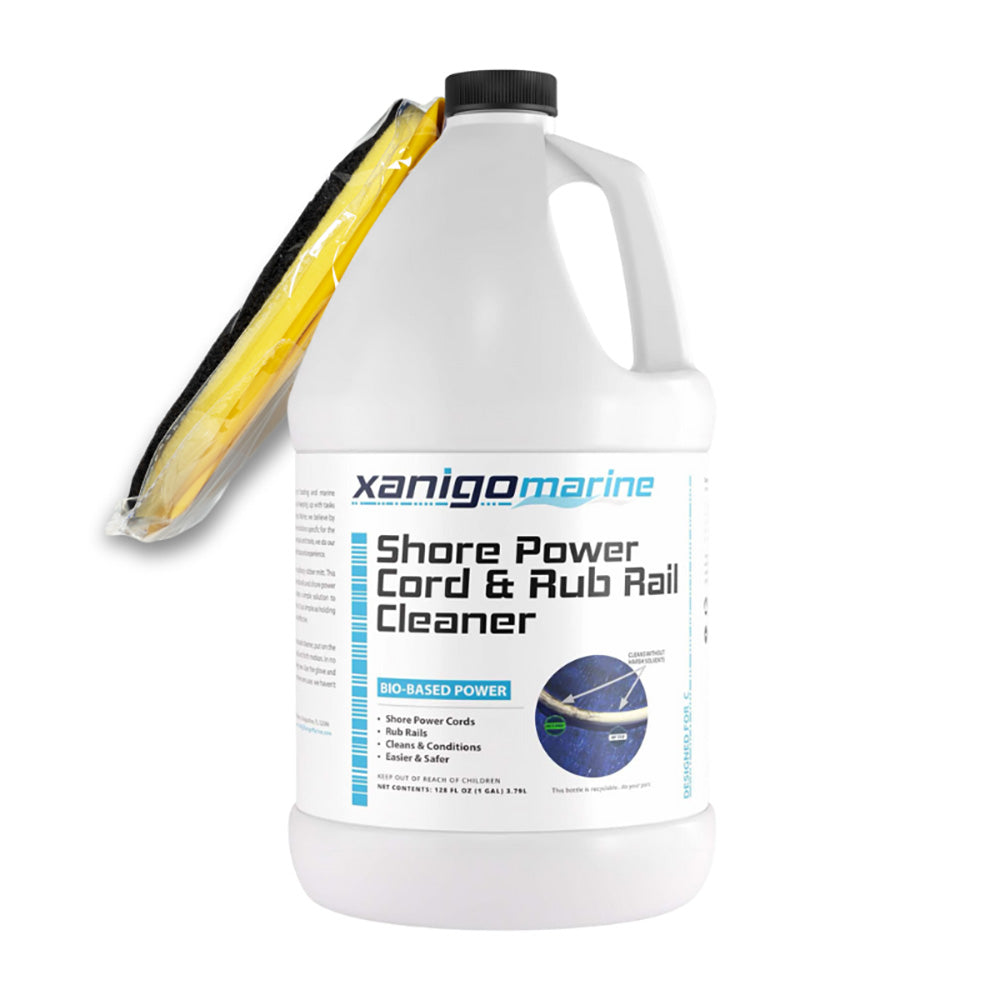 Xanigo Marine Shore Power Cord & Rub Rail Cleaner w/Glove - 1 Gallon — marine cleaning