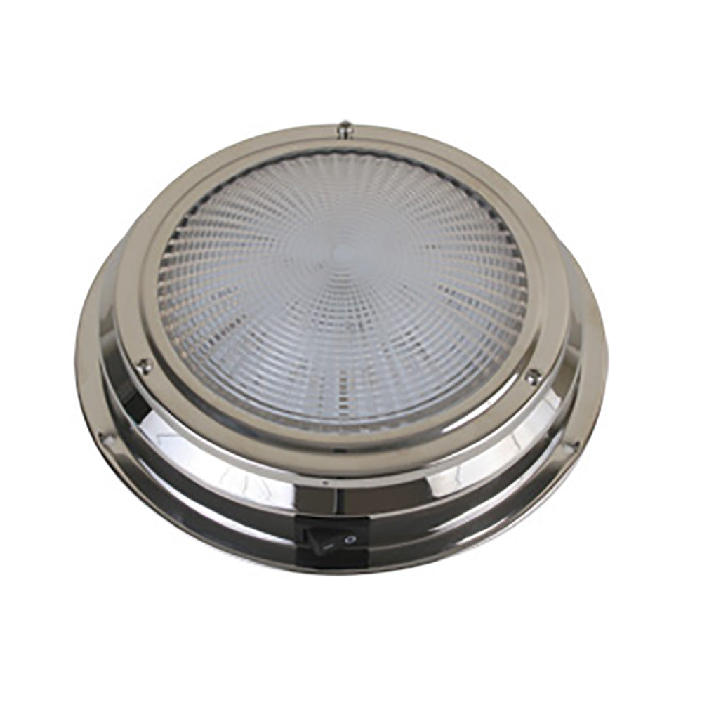 Scandvik LED Dome Light - Traditional - Stainless Steel - 5.5" - 12V — marine dome/down lights