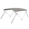 Carver by Covercraft Carver 3 Bow 5487U Bimini Top with Boot - Cadet Grey Acrylic — marine biminis/shades/umbrellas