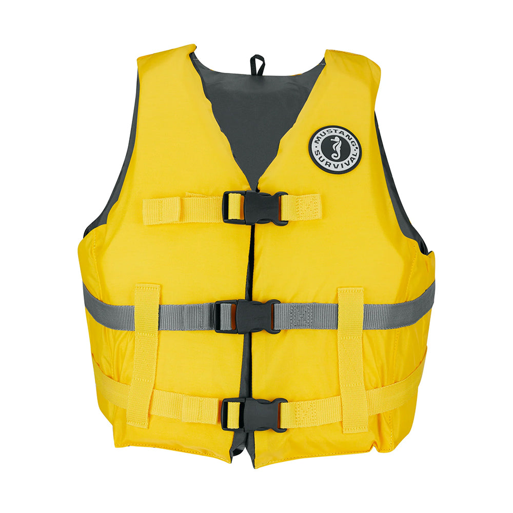 Mustang Survival Mustang Livery Foam Vest - XL/XXL - Yellow — marine personal flotation devices
