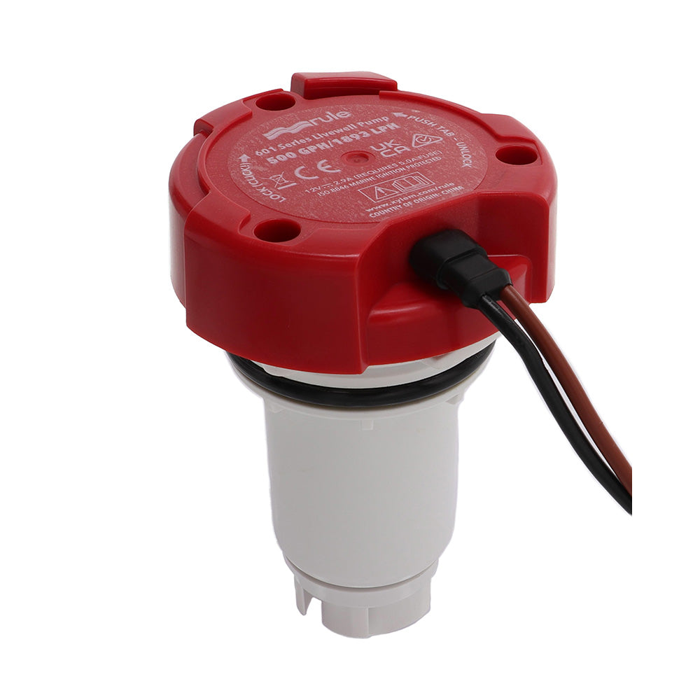 Rule 500 GPH Livewell Pump Replacement Motor Cartridge — marine livewell pumps