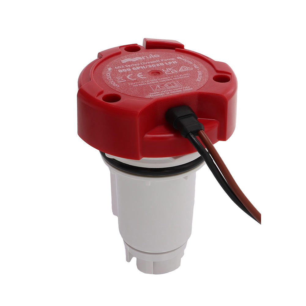 Rule 800 GPH Livewell Pump Replacement Motor Cartridge — marine livewell pumps
