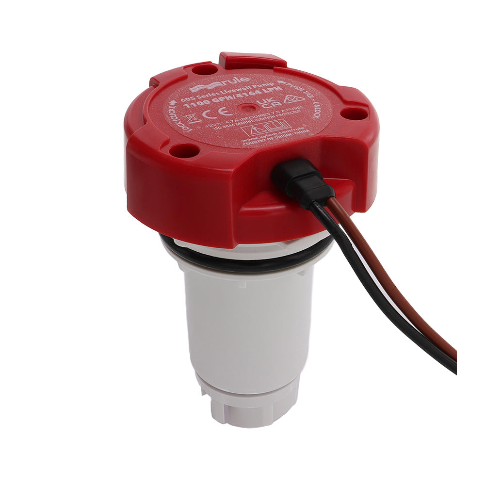 Rule 1100 GPH Livewell Pump Replacement Motor Cartridge — marine livewell pumps