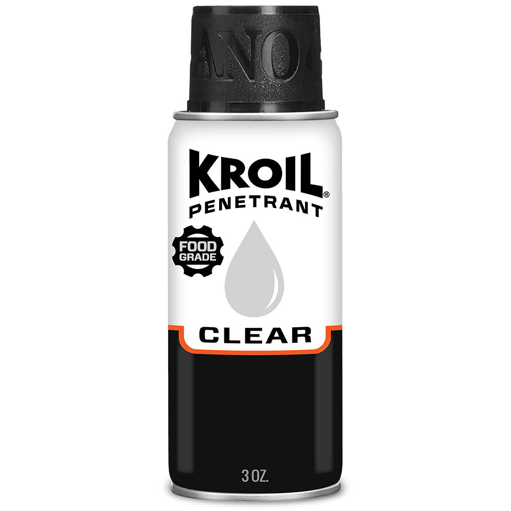 Kroil Clear Food Grade Penetrating Oil - Aerosol - 3oz Can — marine cleaning
