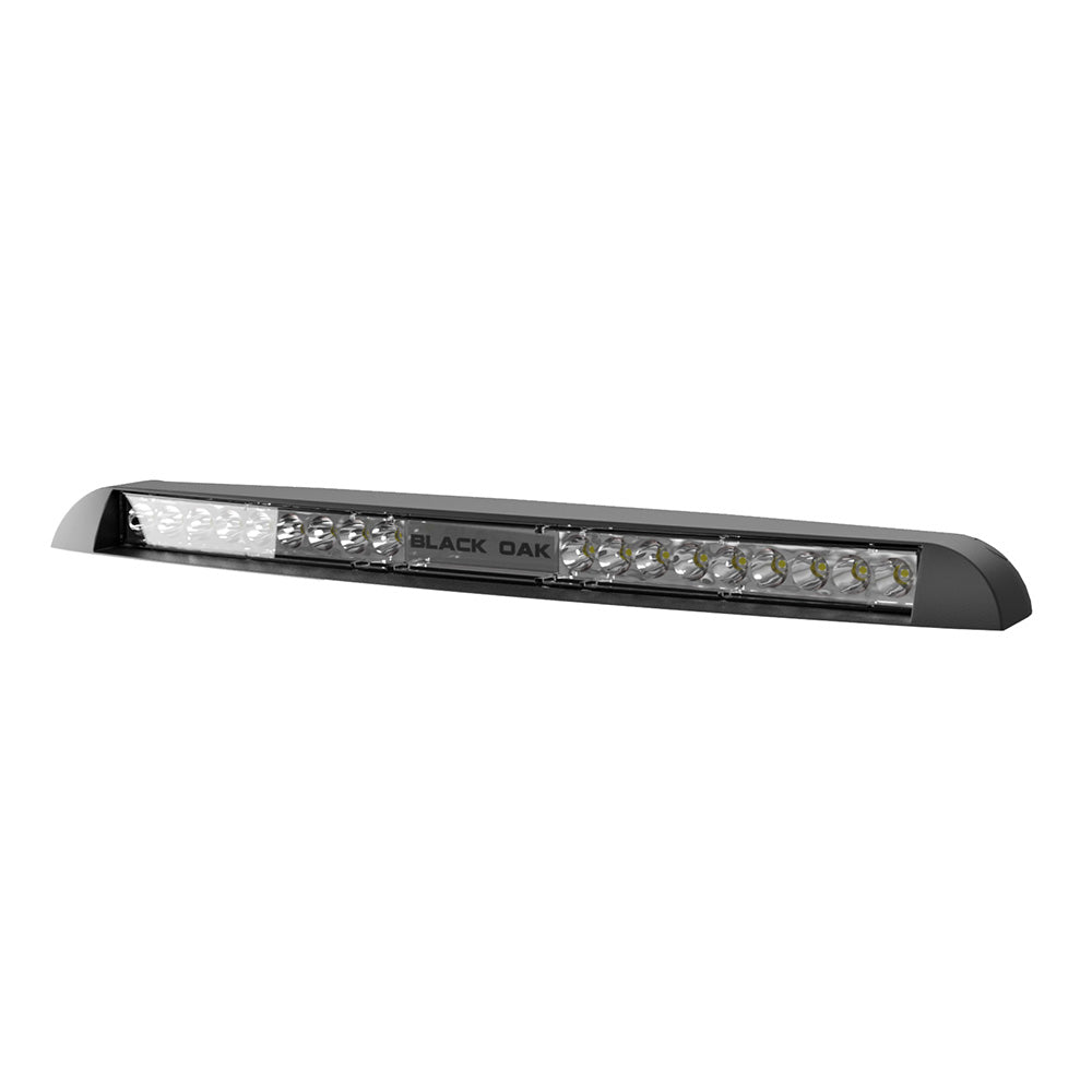 Black Oak LED Black Oak Low Profile Marine Bar - Spot - Black — marine light bars