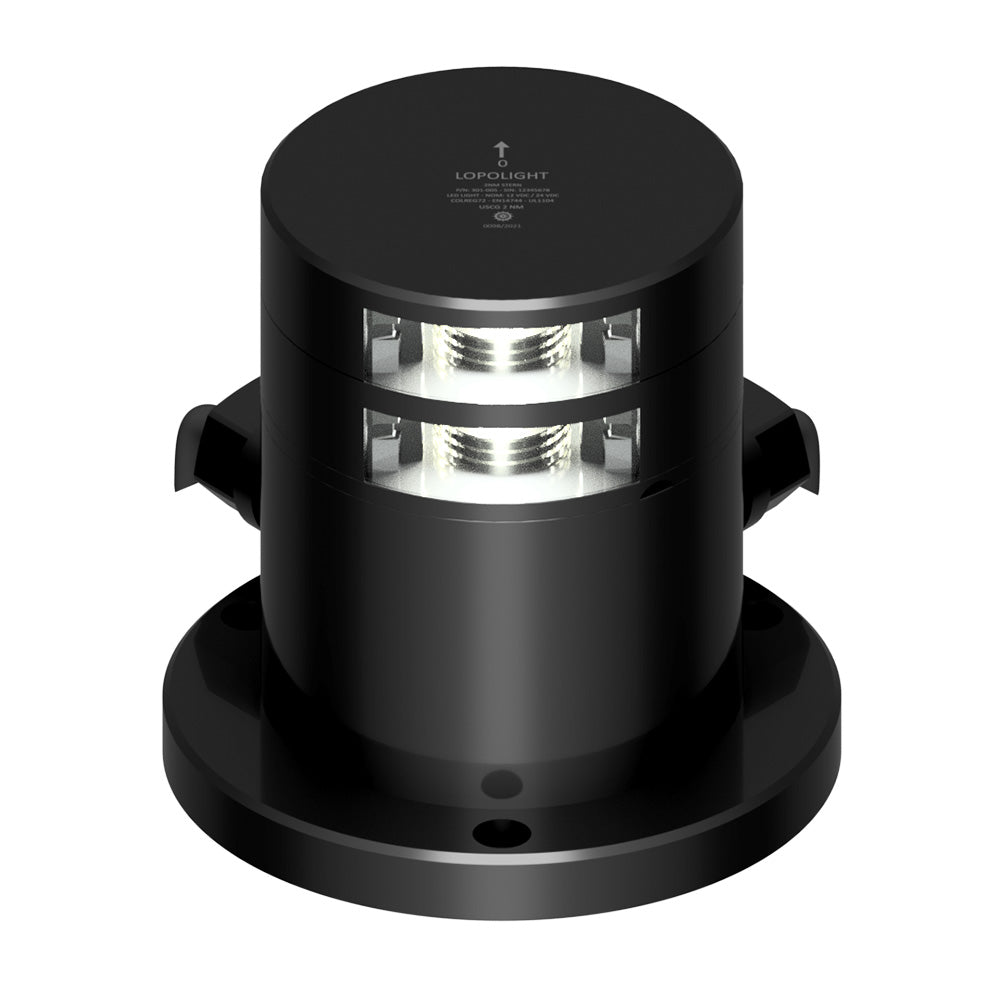 Lopolight 3nm Double Stacked Ice-Class Stern Light - Black — marine navigation lights