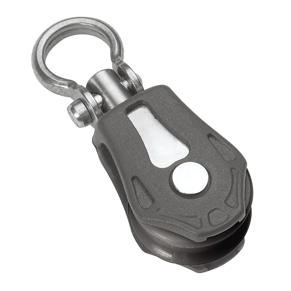 Barton Marine Size 0 20mm Plain Bearing Pulley Block Single Swivel — marine blocks