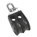 Barton Marine Size 3 45mm Plain Bearing Pulley Block Double w/Swivel — marine blocks