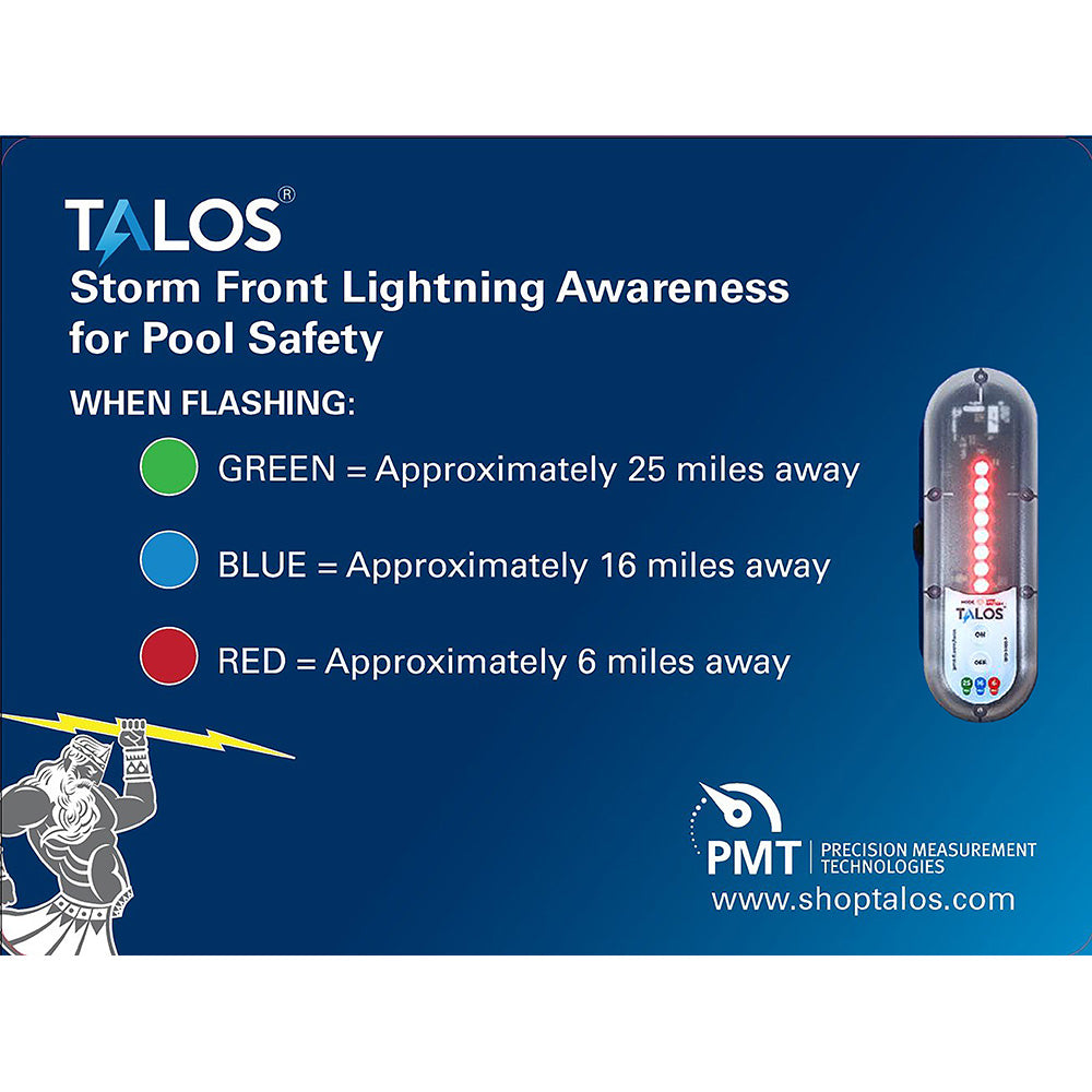 TALOS Standard Lightning Detector w/18"x24" Safety Information Sign — marine lightning detectors