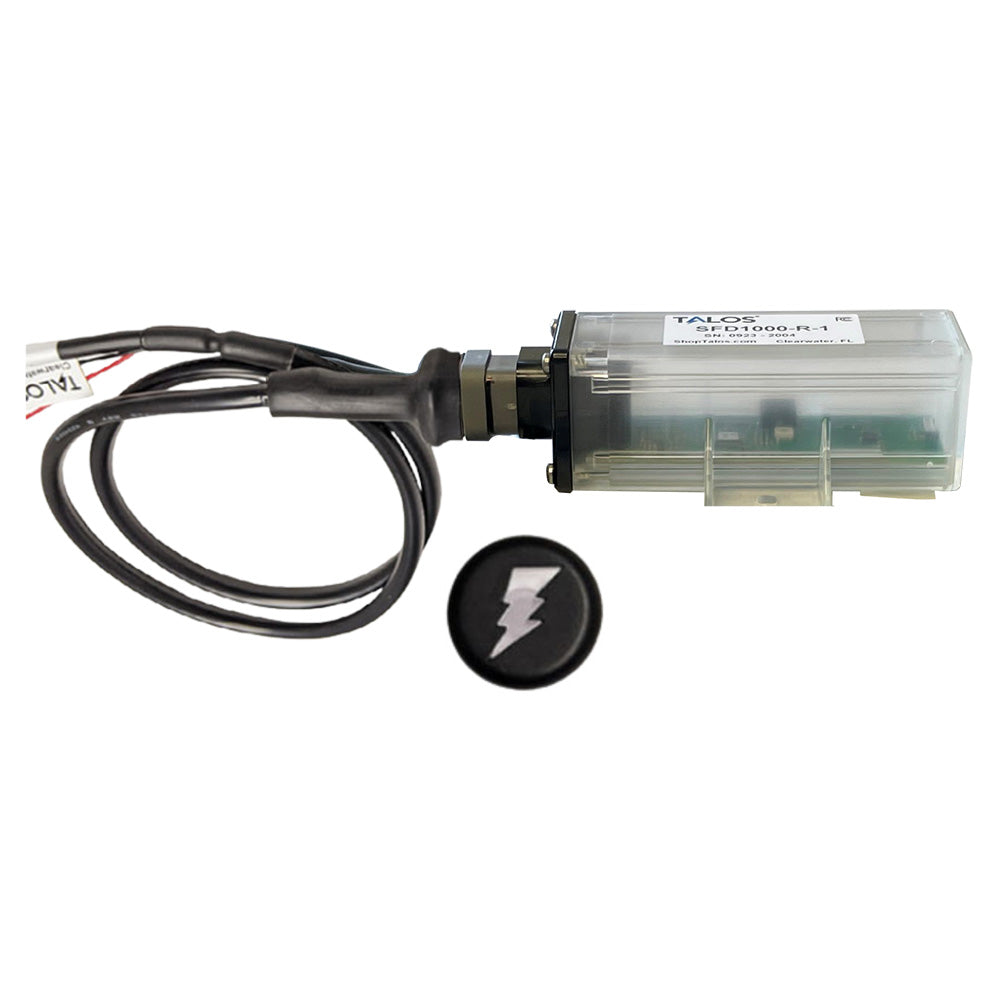 TALOS Remote Housing Lightning Detection System w/20' Cable - Black Round Indicator w/Translucent Housing — marine lightning detectors