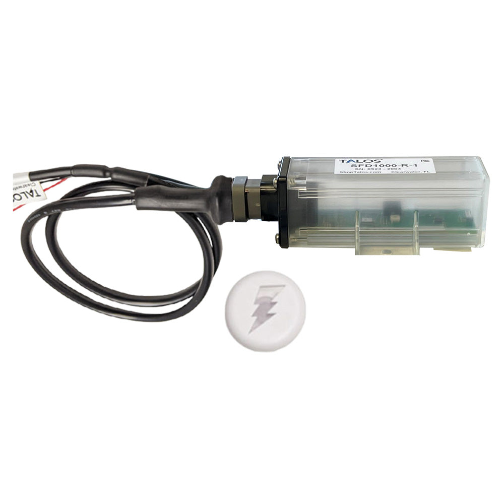 TALOS Remote Housing Lightning Detection System w/3' Cable - White Round Indicator w/Translucent Housing — marine lightning detectors