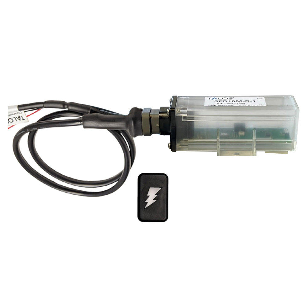 TALOS Remote Housing Lightning Detection System w/20' Cable - Black Rectangular Indicator w/Translucent Housing — marine lightning detectors