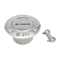 Whitecap Pipe Deck Fill w/Key - 2" Pipe (Gas) — marine deck fills