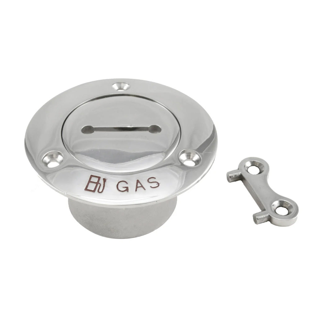 Whitecap Pipe Deck Fill w/Key - 2" Pipe (Gas) — marine deck fills