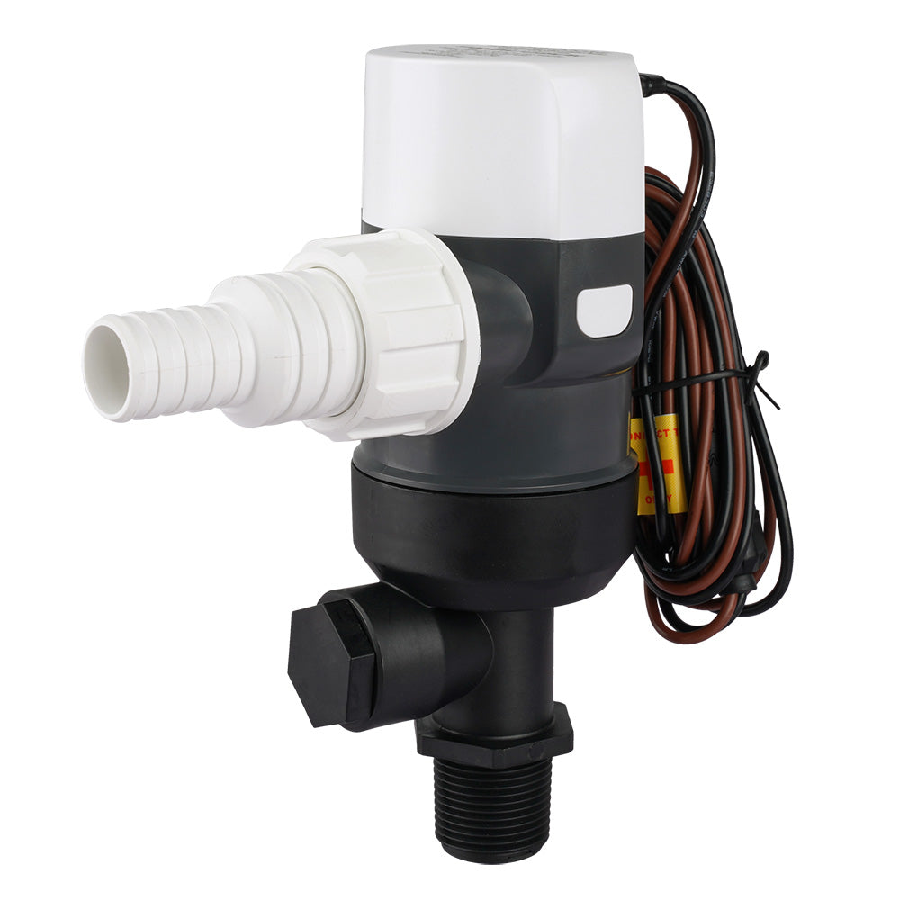 Commodore 1100 GPH Vertical Livewell Pump - Short - 12V — marine livewell pumps