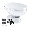 Commodore Quiet Flush Electric Toilet - Rear Macerator w/Solenoid Valve - Regular Size — marine marine sanitation