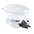 Commodore Quiet Flush Electric Toilet - Rear Macerator - Raw Water Pump - Regular Size — marine marine sanitation
