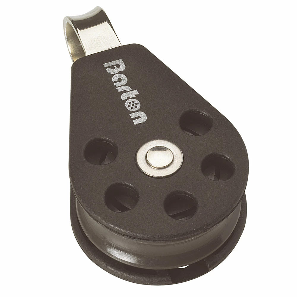 Barton Marine Barton Size 1 30mm Plain Bearing Pulley Block Single Fixed Eye — marine hardware