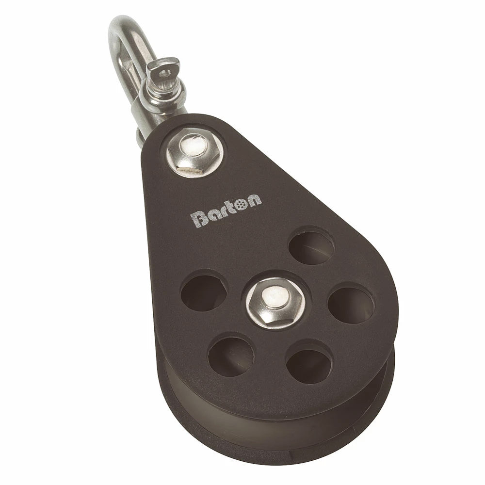 Barton Marine Barton Size 7 70mm Plain Bearing Pulley Block Single Swivel — marine hardware