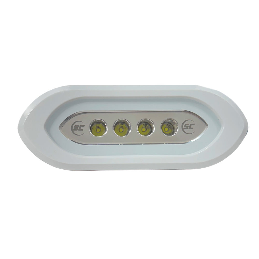 Shadow-Caster LED Lighting Shadow-Caster Flush Mount Spreader Light - White Housing - White — marine flood/spreader lights