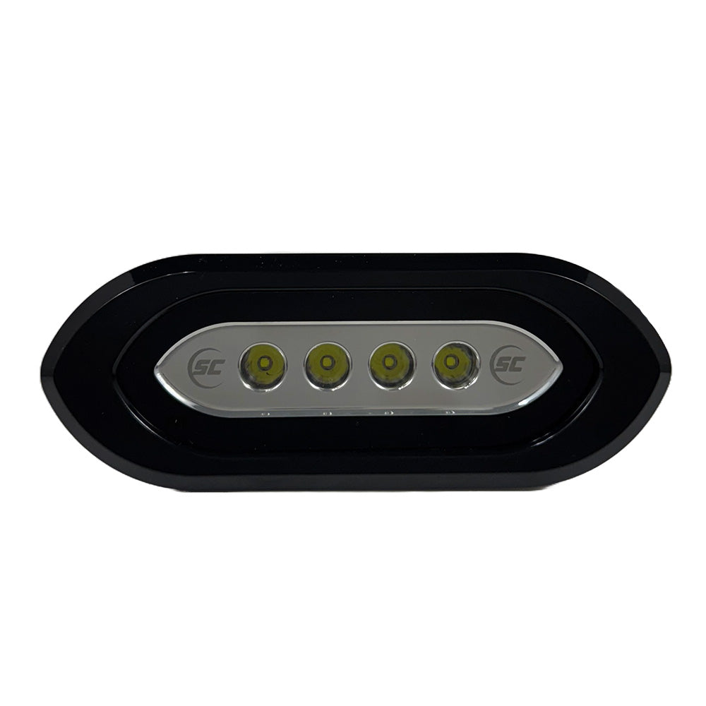 Shadow-Caster LED Lighting Shadow-Caster Flush Mount Spreader Light - Black Housing - White — marine flood/spreader lights