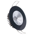 Lumitec Illusion Flush Mount LED Down Light - White - Non-Dimming - Black Housing - Chrome Reflector — marine dome/down lights