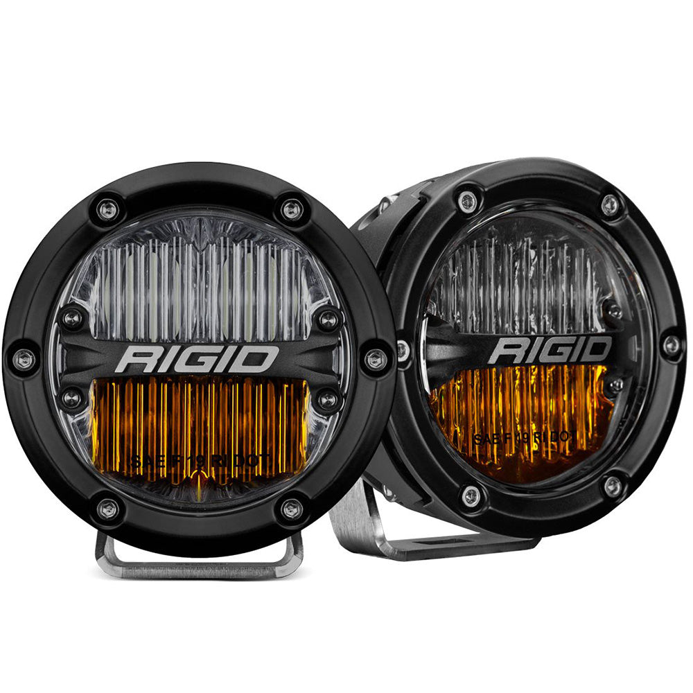 RIGID Industries 360-Series 4" LED SAE Fog Beam - Yellow/White - Set of 2 — marine marine equipment