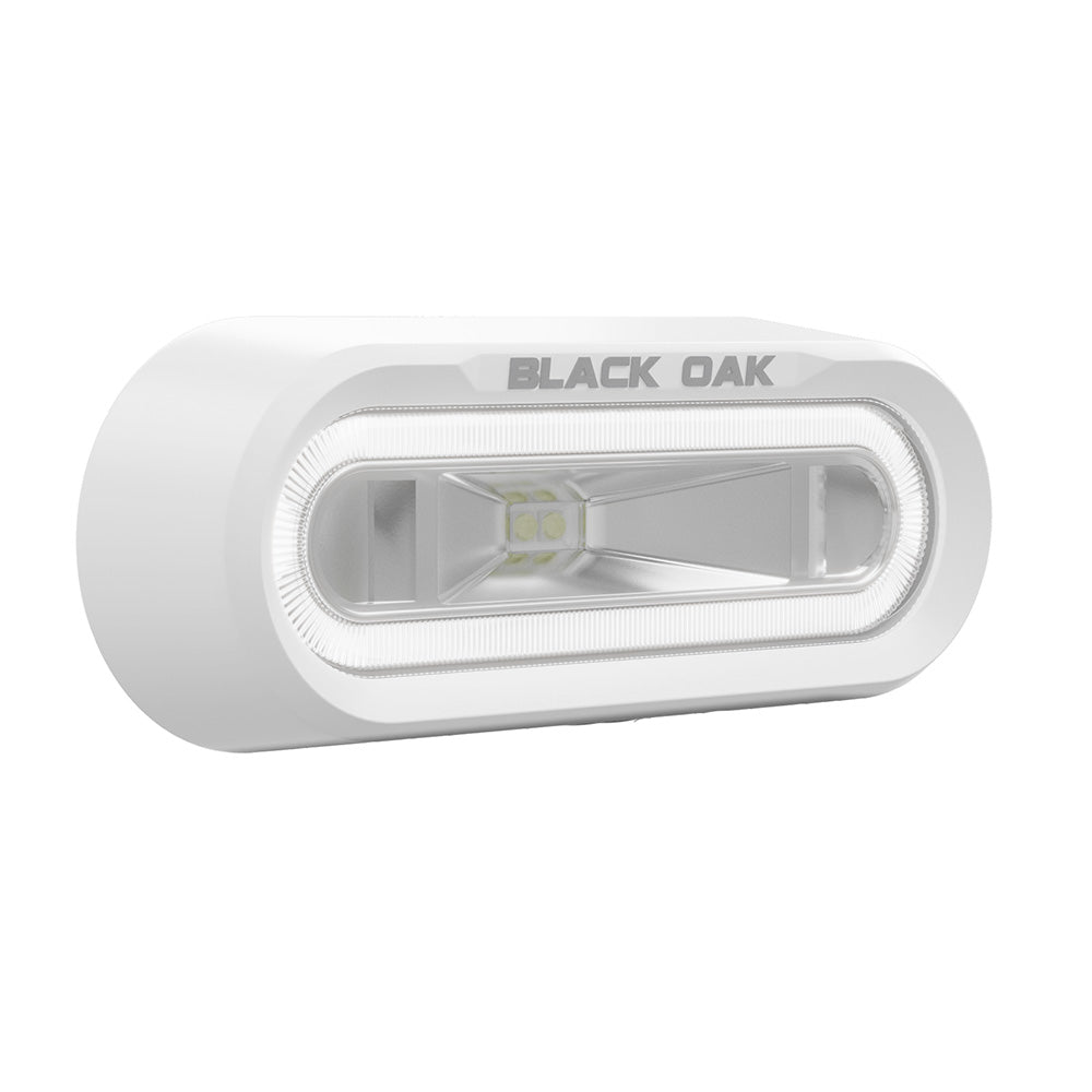 Black Oak LED Black Oak Low Pro™ Off Road Spreader Light - Bracket Mount - White Housing - White LED — marine underwater lighting