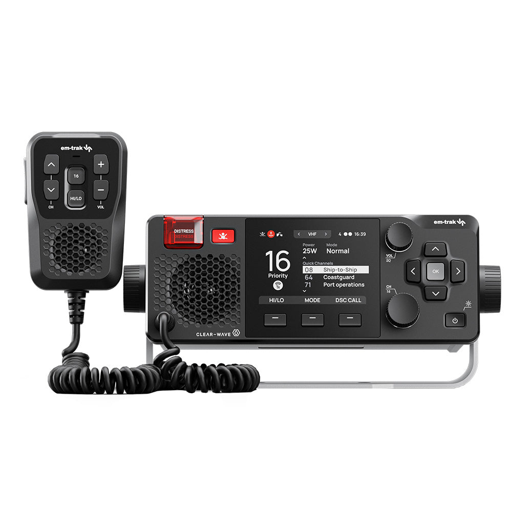 em-trak X100 VHF w/Class B AIS — marine vhf - fixed mount