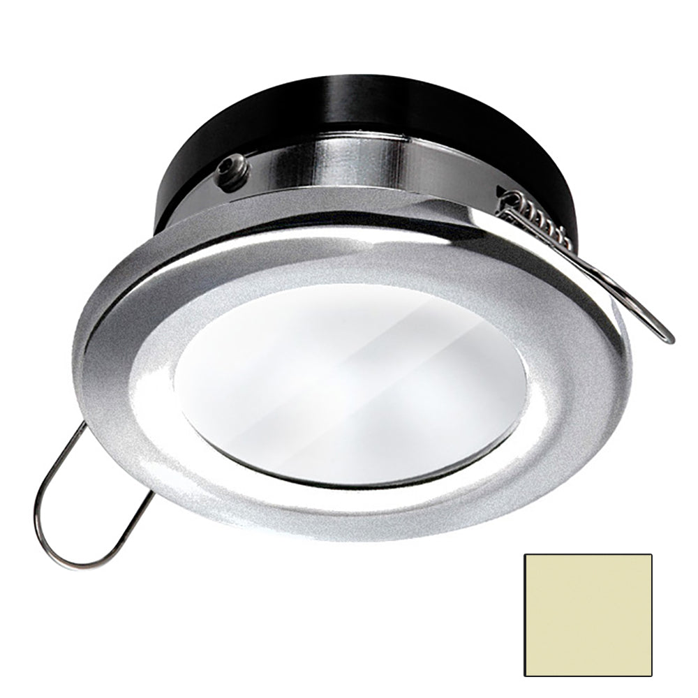 I2Systems Inc i2Systems Apeiron 4.5W Spring Mount Light Round - Warm White - Brushed Nickel Finish — marine dome/down lights