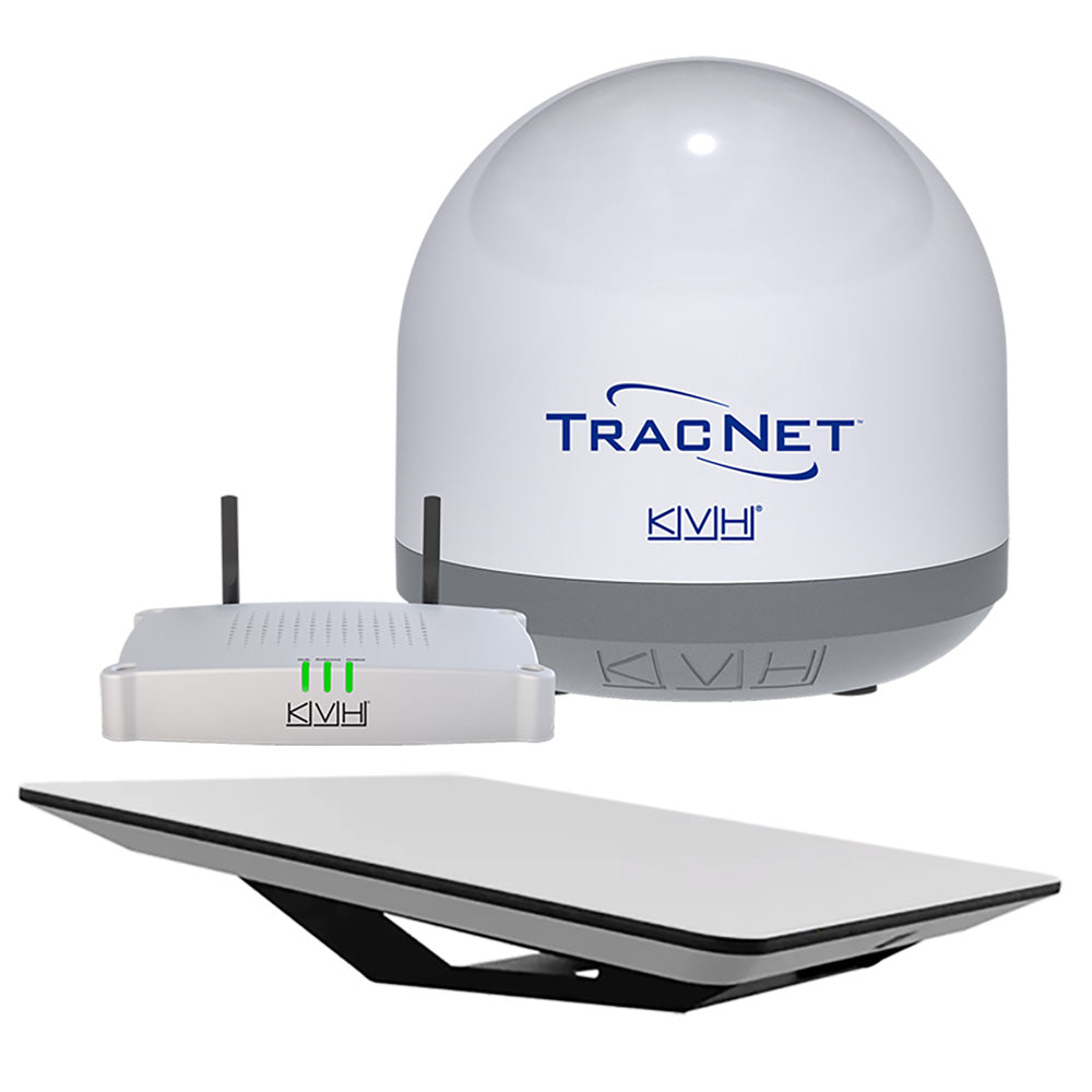 KVH HP Starlink Flat Panel Terminal Kit w/TracNet Coastal Pro 5G/WiFi Compact Terminal w/TracNet Hub — marine satellite receivers
