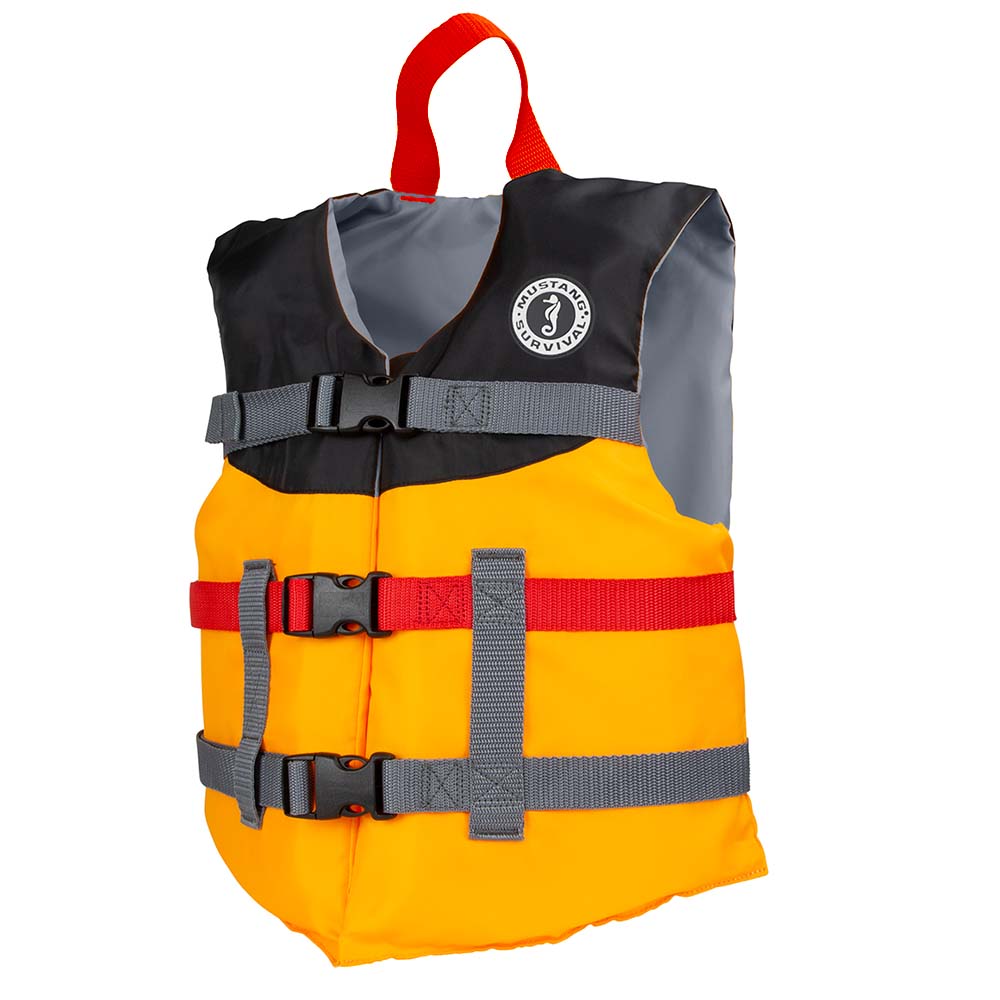 Mustang Survival Mustang Youth Livery Foam Vest - Mango/Black — marine personal flotation devices