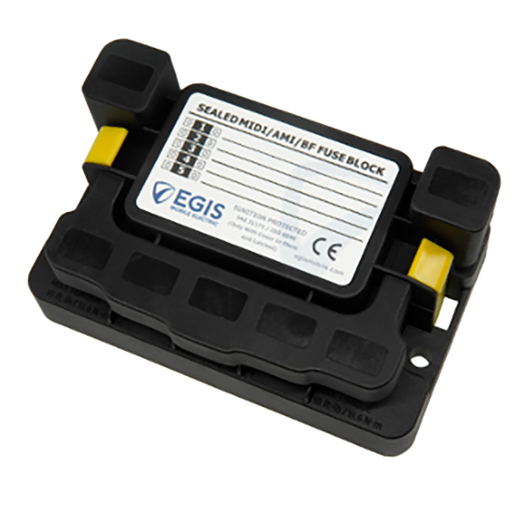 Egis Mobile Electric Egis MIDI 5x Fuse Block w/Sealed Cover — marine fuse blocks & fuses