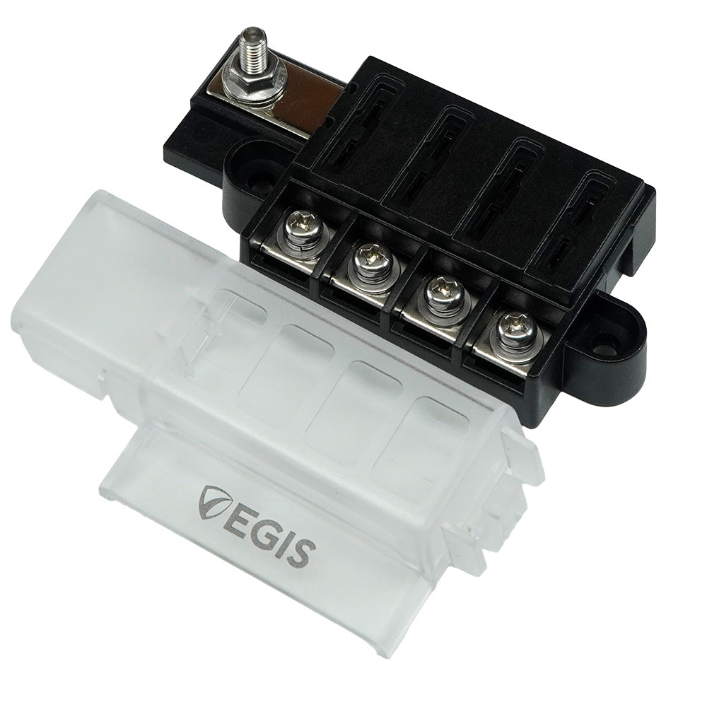 Egis Mobile Electric Egis RT Fuse Block - 4 Circuit w/Cover — marine fuse blocks & fuses
