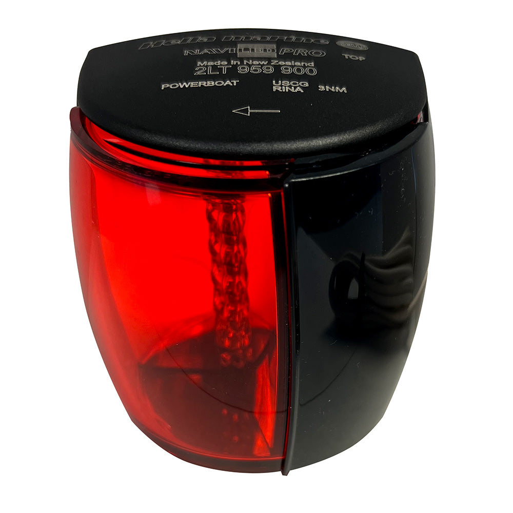 Hella Marine NaviLED PRO Port Navigation Lamp - Black - 3NM — marine navigation lights