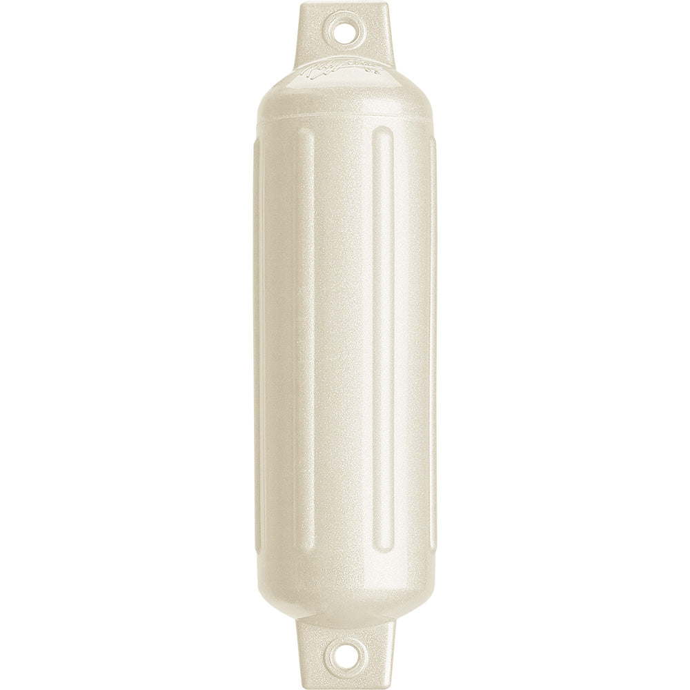 Polyform U.S. Polyform G-2 Twin Eye Fender 4.5" x 15.5" - Metallic White — marine fenders