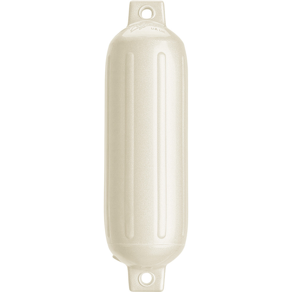 Polyform U.S. Polyform G-3 Twin Eye Fender 5.5" x 19" - Metallic White — marine fenders