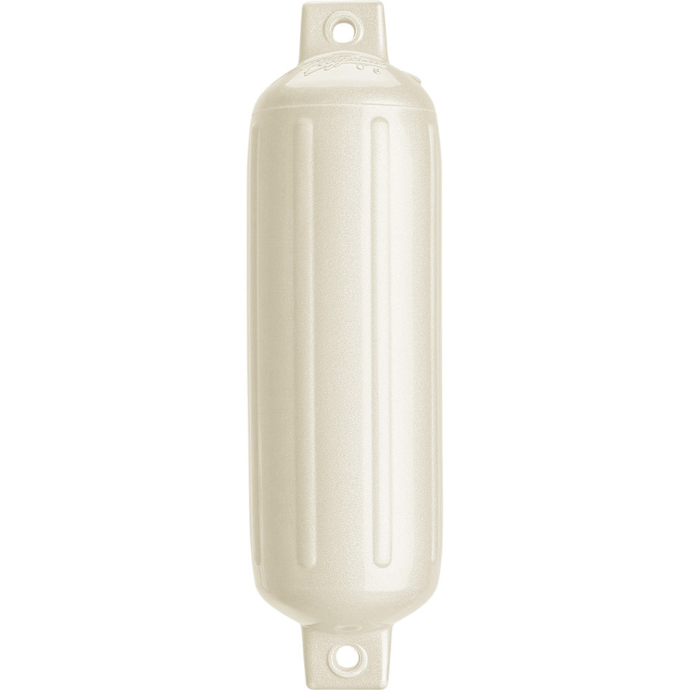 Polyform U.S. Polyform G-4 Twin Eye Fender 6.5" x 22" - Metallic White — marine fenders
