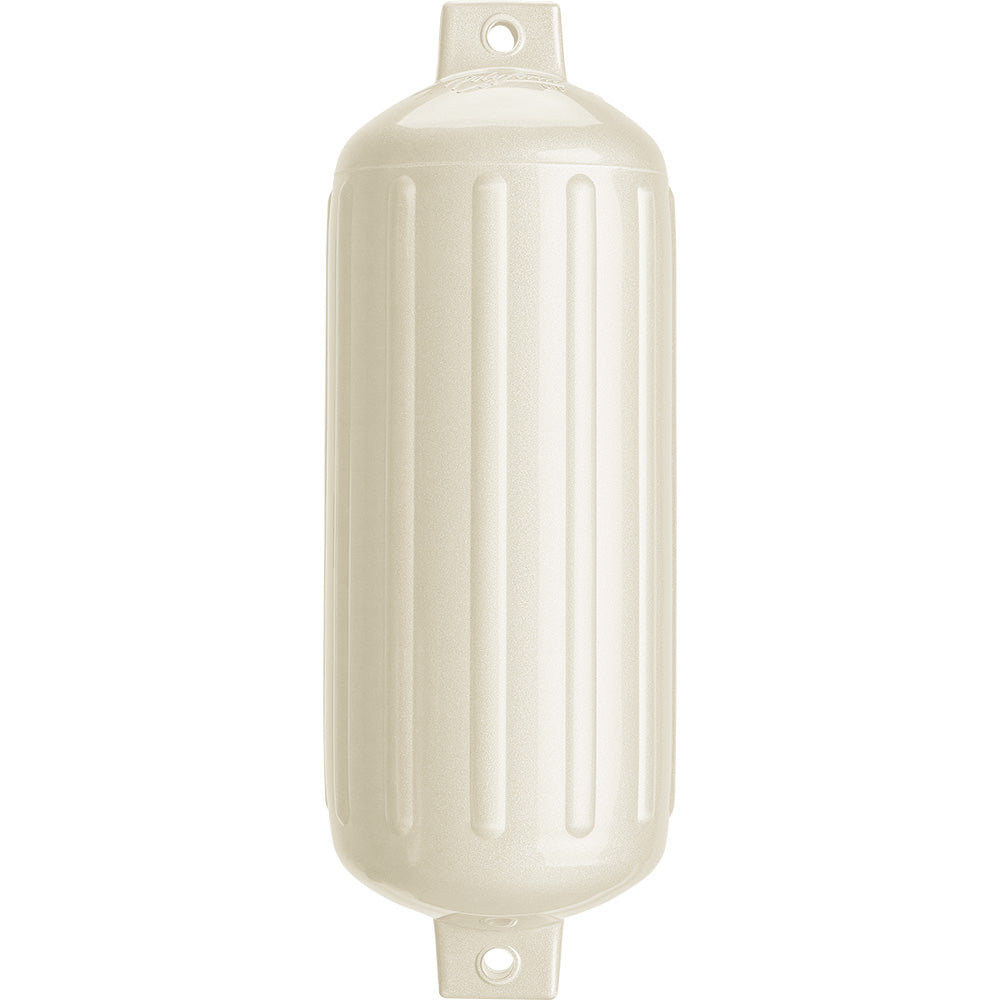 Polyform U.S. Polyform G-6 Twin Eye Fender 11" x 30" - Metallic White — marine fenders