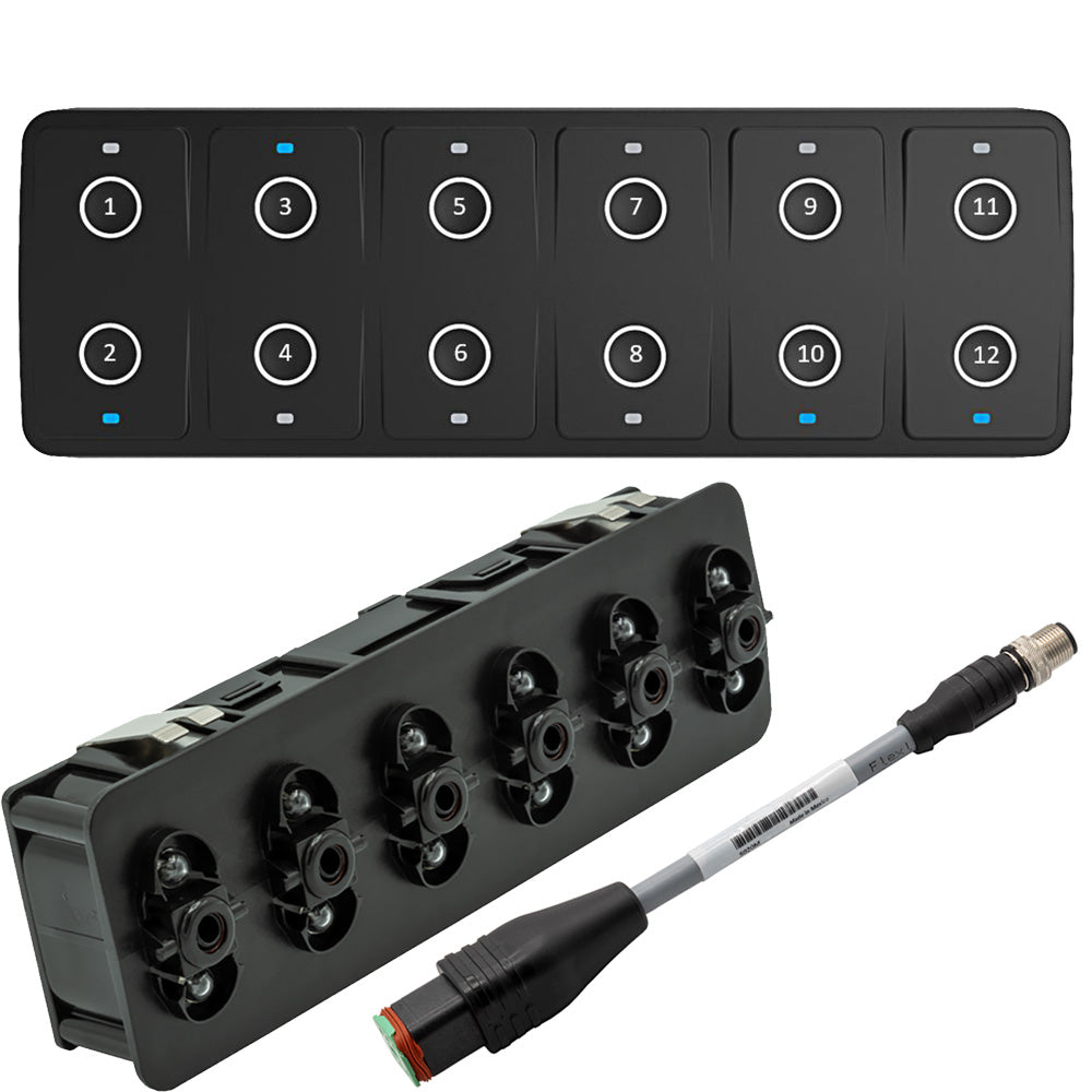 Maretron CKM12 Keypad w/CKM to NMEA 2000® Adapter Cable - 0.2M (Horizontal Orientation) — marine shore power