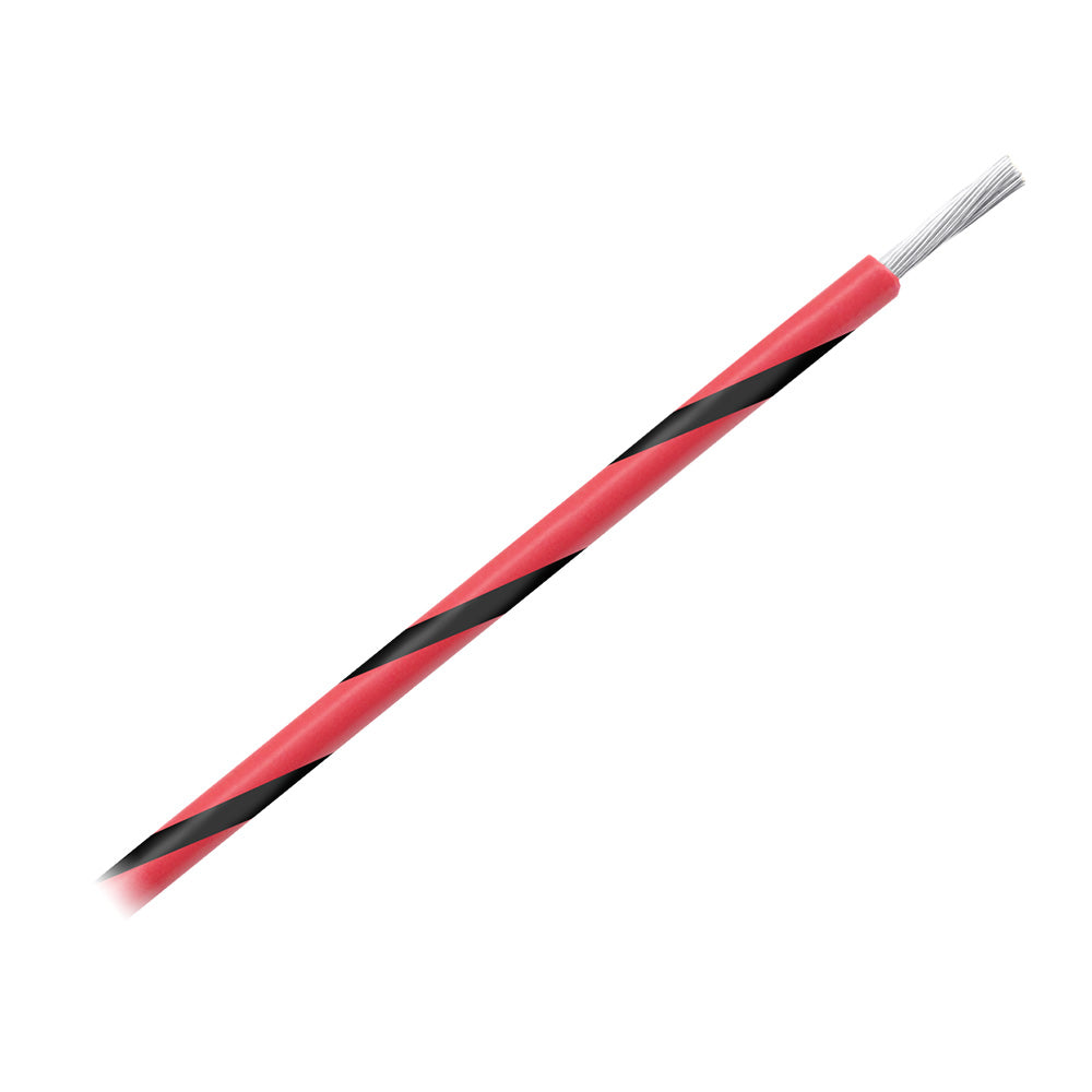 Pacer 14 AWG Gauge Striped Marine Wire 500' Spool - Red w/Black Stripe — marine wire