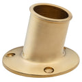 Whitecap Top Mount Flag Pole Socket 1-1/4" ID - Polished Brass — marine accessories