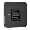 Scanstrut TILE USB-A/USB-C Interior Charging Socket - 12/24V - Black Bezel — marine accessories