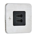 Scanstrut TILE USB-C Interior Charging Socket - 12/24V - Stainless Steel Bezel — marine accessories