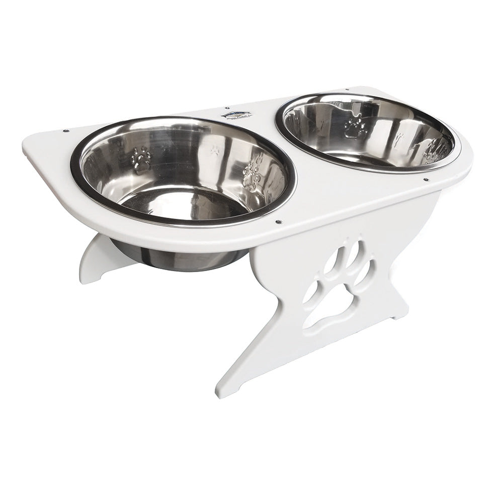 Deep Blue Marine Medium Starboard Dog Dish w/Bowls - 8" Tall — marine outdoor