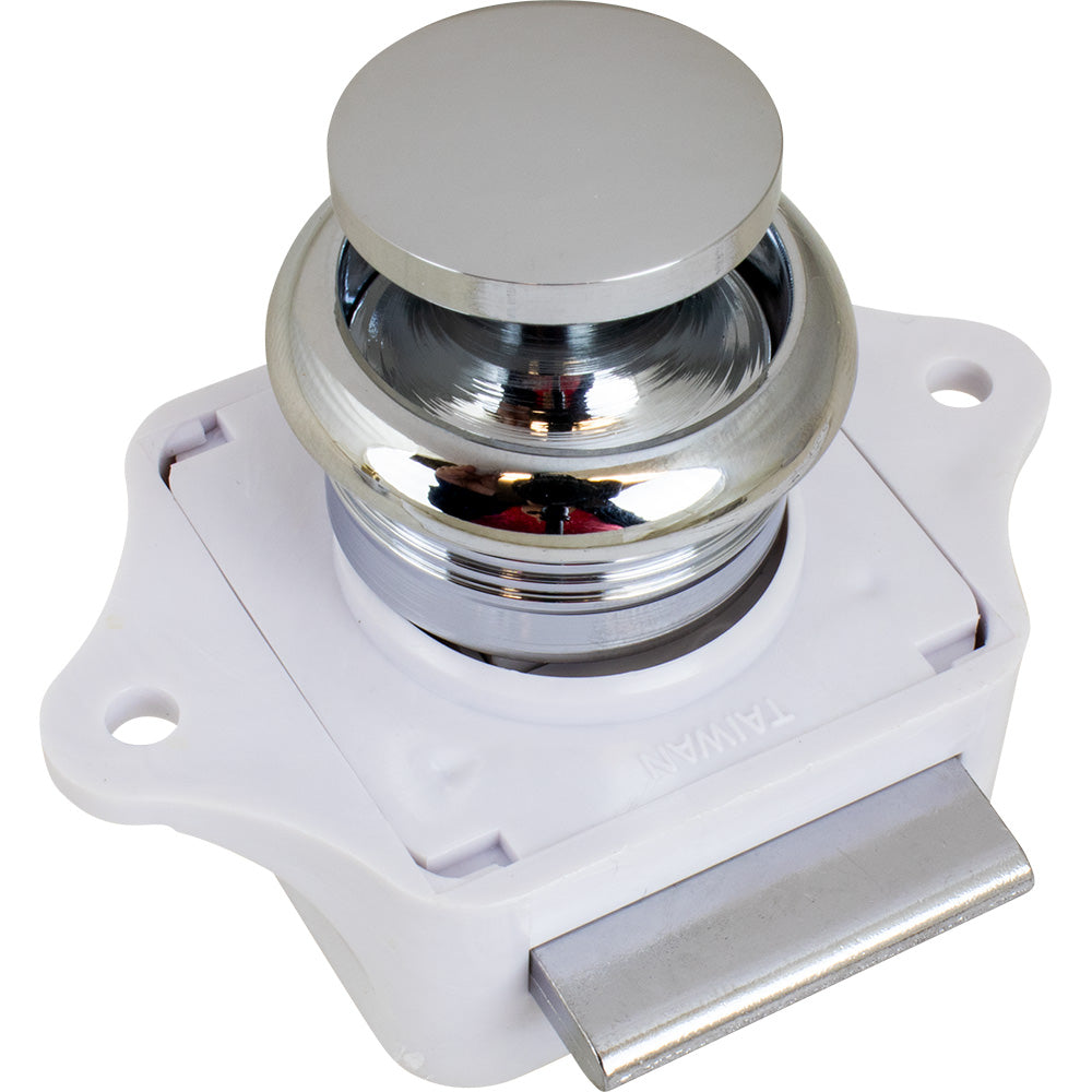 Sea-Dog Push Button Rim Latch - Chrome Plated Brass — marine latches