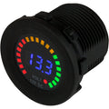 Sea-Dog Rainbow Display Digital Voltmeter - Injection Molded Nylon - 5V-15VDC — marine accessories