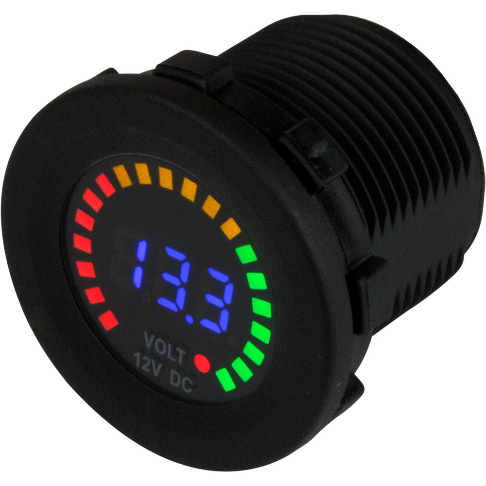 Sea-Dog Rainbow Display Digital Voltmeter - Injection Molded Nylon - 5V-15VDC — marine accessories