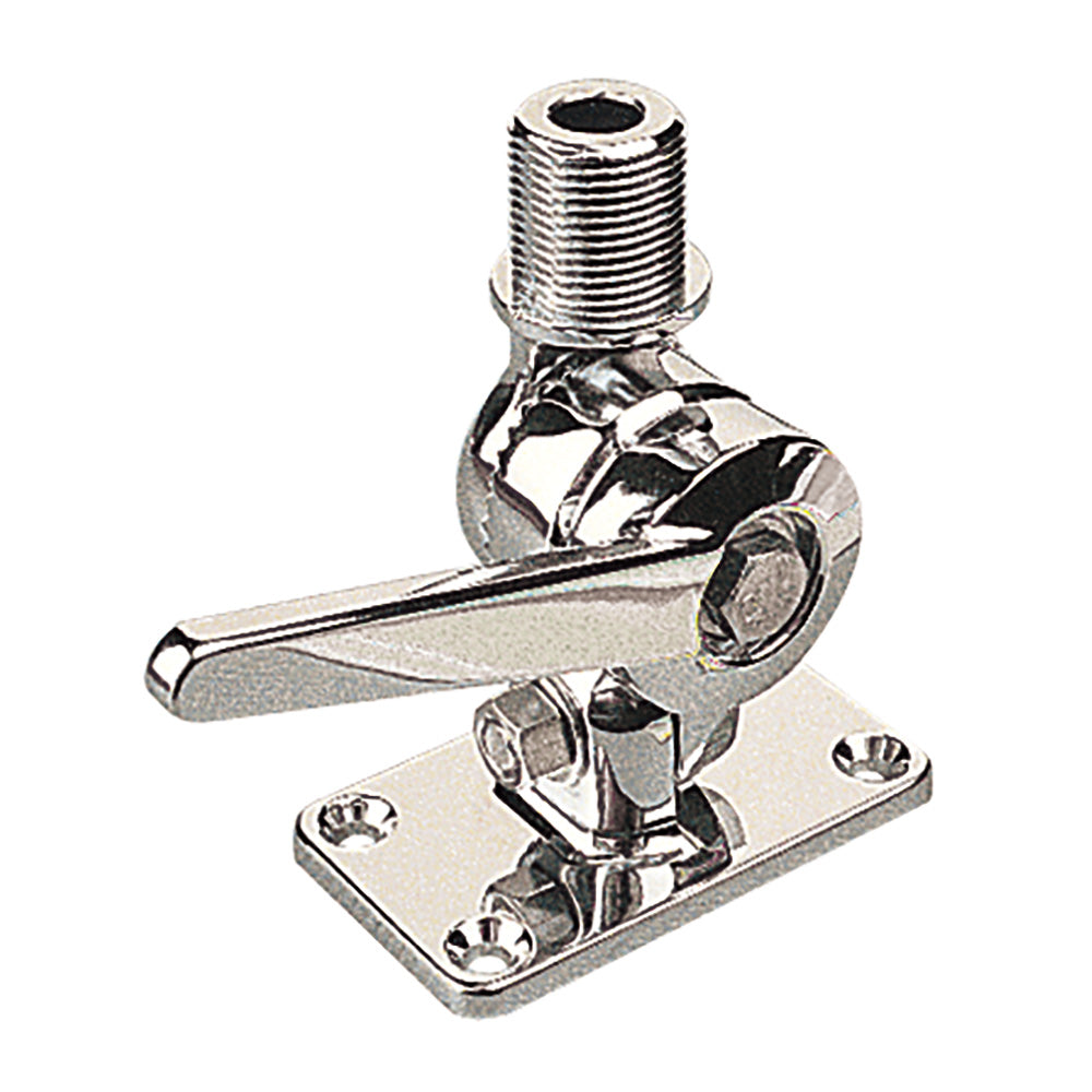 Sea-Dog Adjustable Antenna Base - Die Cast Zinc Chrome Plated — marine antenna mounts & accessories